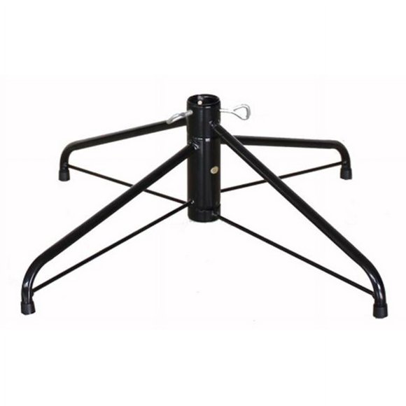 Puleo International 22 inch Folding Stand for 6.5 8 Foot Trees with 1.25 Inch Diameter Center, Black