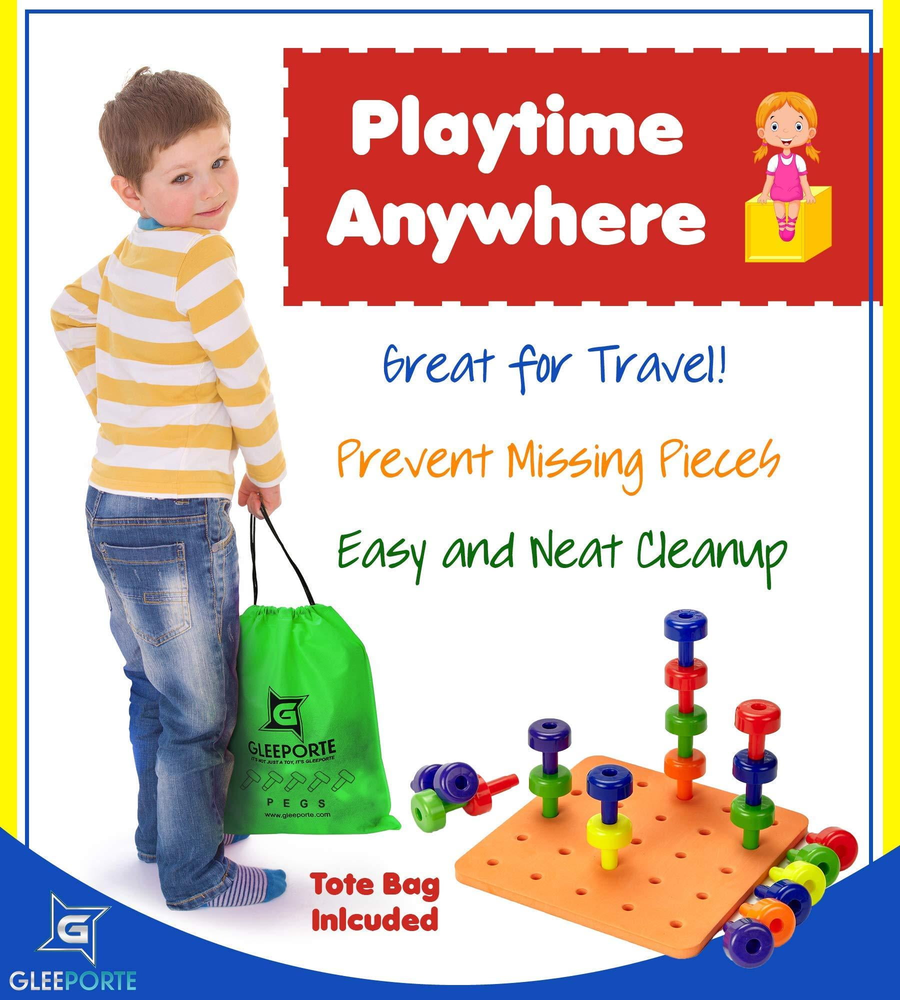 Stacking Peg Board Toy SetJumbo PackMontessori Occupational Therapy Fine M 