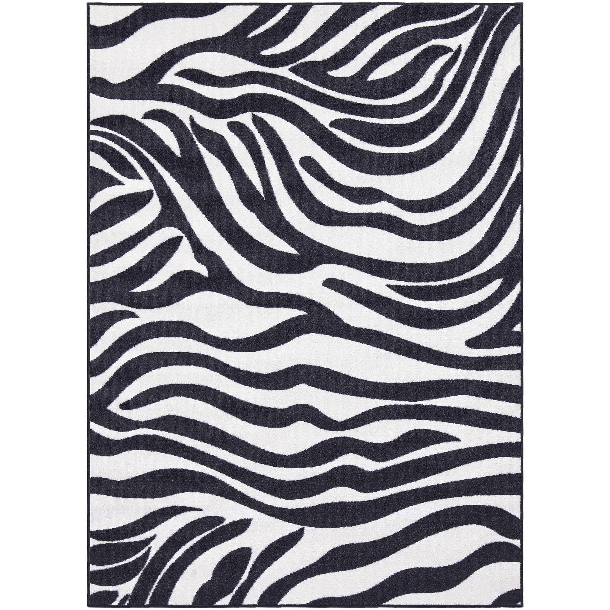 Ottomanson Glamour Collection Animal Print Zebra Area Rugs And Ottomanson Glamour Collection Animal Print Zebra Area Rugs And Runners Black White Com