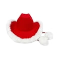 thumbnail image 2 of Sombrero de vaquero navideño, sombrero de navideño para juego de rol, regalo, conciertos de música, graduación., 2 of 9