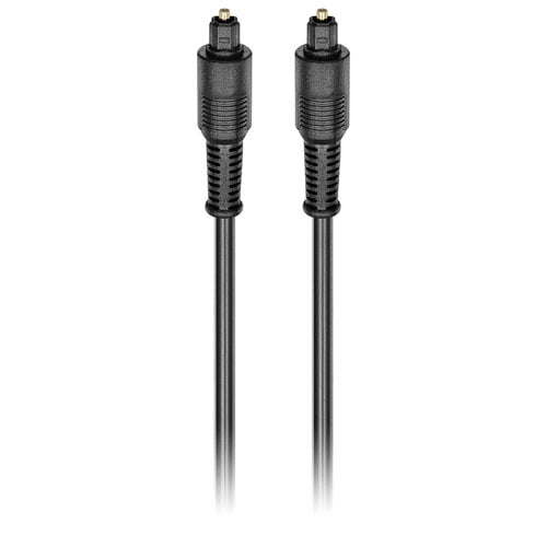 Insignia 1.8m (6 ft.) Digital Optical Audio Cable, Toslink SPDIF Cable for Soundbar, TV, Home Theatre – Black