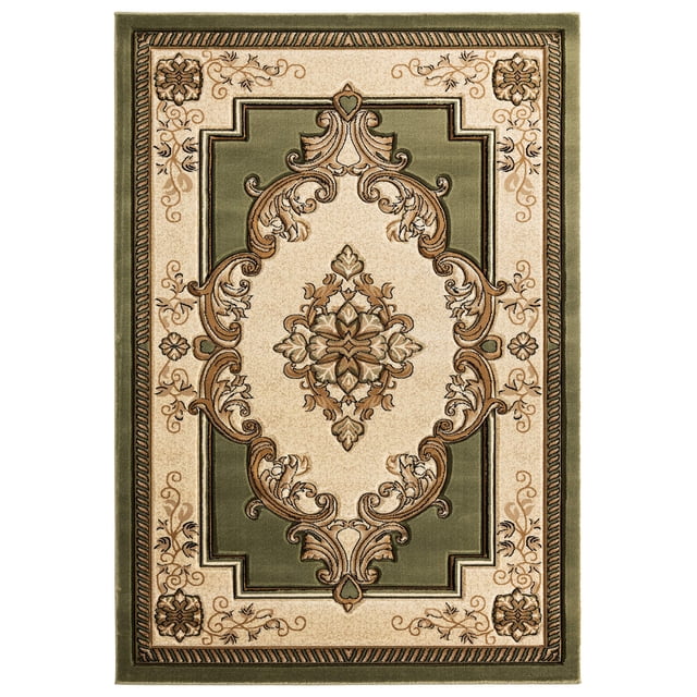 Alfombra decorativa United Weavers Bristol Fallon, 55 x 85 cm, color verde