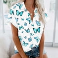 thumbnail image 2 of Blusa con estampado floral de manga corta con cuello en V para mujer OAVQHLG3B Store  lin121212, 2 of 4