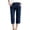 36# Dark Blue, variant on Denim Capris for Women Pull on Elastic Waist Cropped Pants Mid Rise Cropped Jean Pants Capri Jeans Summer Casual Light Blue S