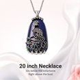 thumbnail image 5 of Blue Lapis Lazuli Marcasite Peacock Necklace for Women Pendant Jewelry Chain 20" Birthday Christmas Gifts for Women, 5 of 7