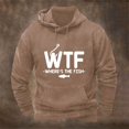 thumbnail image 2 of WTF Where's The Fish Hoodie for Mens Funny Nautical Boat Fishing Pullover Vintage Letter Print Distressed Sweatshirts, 2 of 3