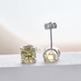 thumbnail image 3 of 1Ctx2 Lemon Yellow Moissanite Earring With Gra Certificate Cow Head Moissanite Earring Overtest Drill S925 Silver, 3 of 5
