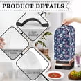 thumbnail image 4 of HELLHERO Coffee Machine Dust Cover Floral Pattern Deep Blue 1pc Dustproof Waterproof for Household Users, 4 of 6