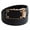 Black/Gold, variant on FEDEY Mens Leather Ratchet Belt, Classic Series Statement Belt - Blank Canvas (Black/Silver, Large)