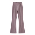 thumbnail image 1 of TZEWGL Girls Spring Summer Solid Full Length Flared Pants For Girl Yoga Leggings Flared Pants Clothes For Kids size 4-5T, 1 of 8