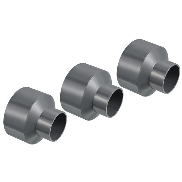 Unique Bargains Raccord Droit pour Tuyau de Réducteur 110x63mm, Gris 3 Pack