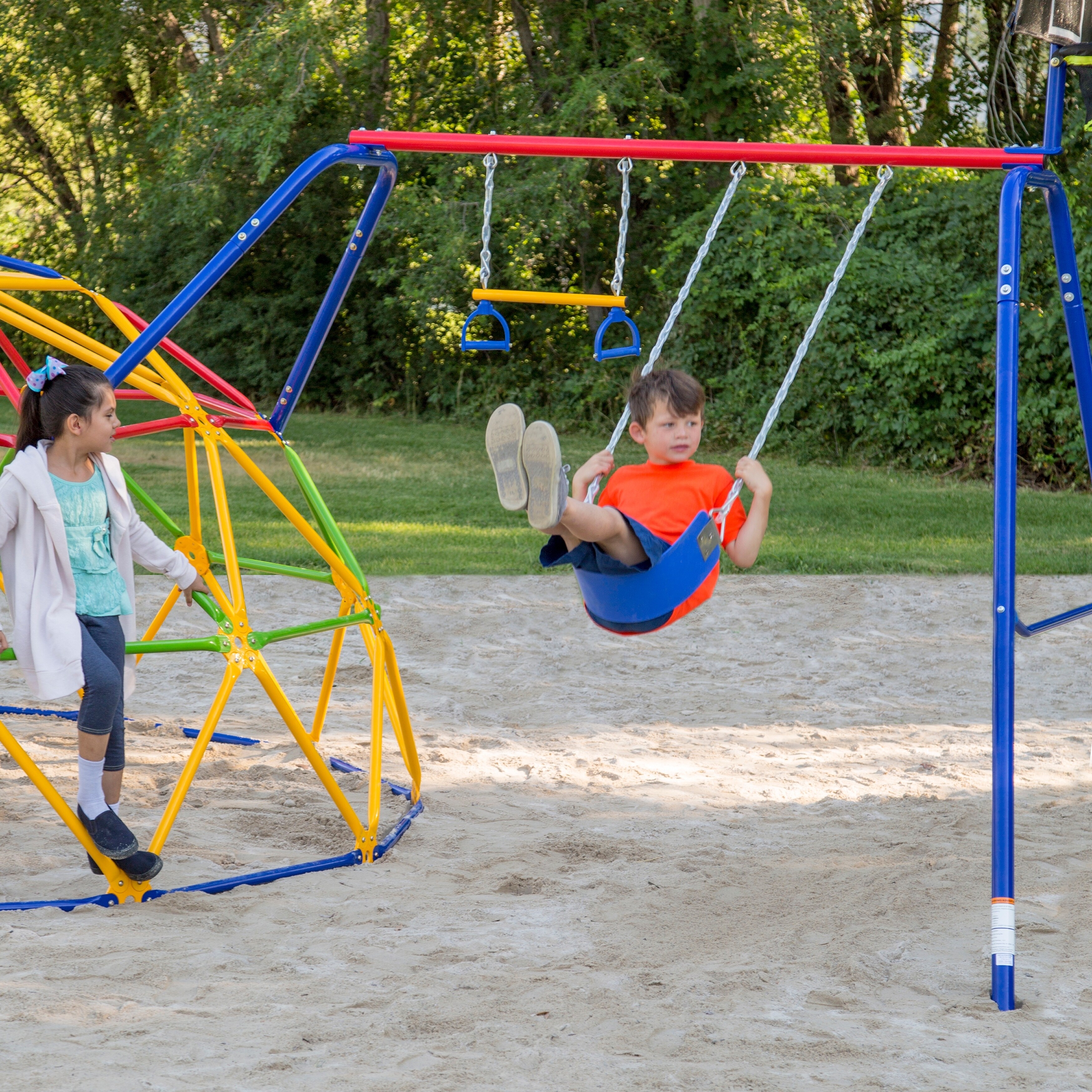 Skywalker Sports ActivPlay Geo Dome Climber with Swing Set Walmart