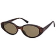 thumbnail image 1 of Gafas de Sol SOJOS Retro Ovaladas Polarizadas para Mujer UV400 Marrón, 1 of 6