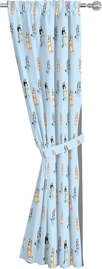 Bluey Can't Stop Dancing 2 Panels Blackout Curtain Set, 84 Inch Long - Kids Bedroom Accessories