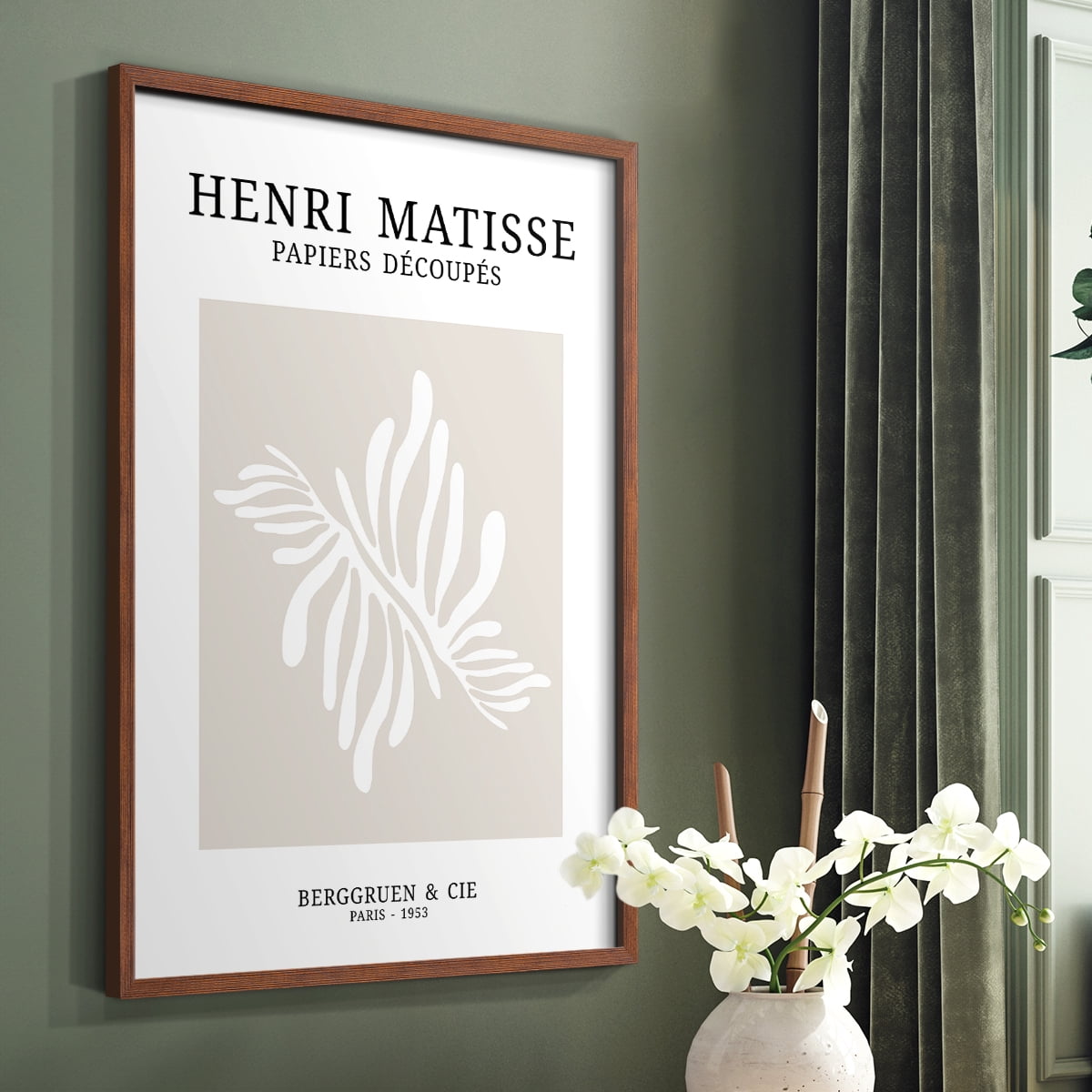 Matisse CDX in Brown Solid Wood Framed Print No Nail Hanging