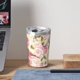 thumbnail image 6 of PAYOHTO Roses Birds Beige Insulated Stainless Steel Tumbler 12 oz Thermos Come with Straw Kids Leak-Proof Travel Mug Cup, 6 of 7