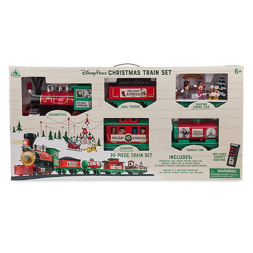 disney store mickey and friends christmas toy train set