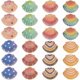 thumbnail image 1 of 48 conchas teñidas con la parte trasera plana, cabujones de resina de concha marina de 8 colores, colgantes con purpurina y adornos de concha marina., 1 of 5