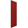 thumbnail image 3 of Ekena Millwork 12"W x 74"H True Fit PVC Two Equal Raised Panel Shutters, Fire Red (Per Pair - Hardware Not Included), 3 of 10