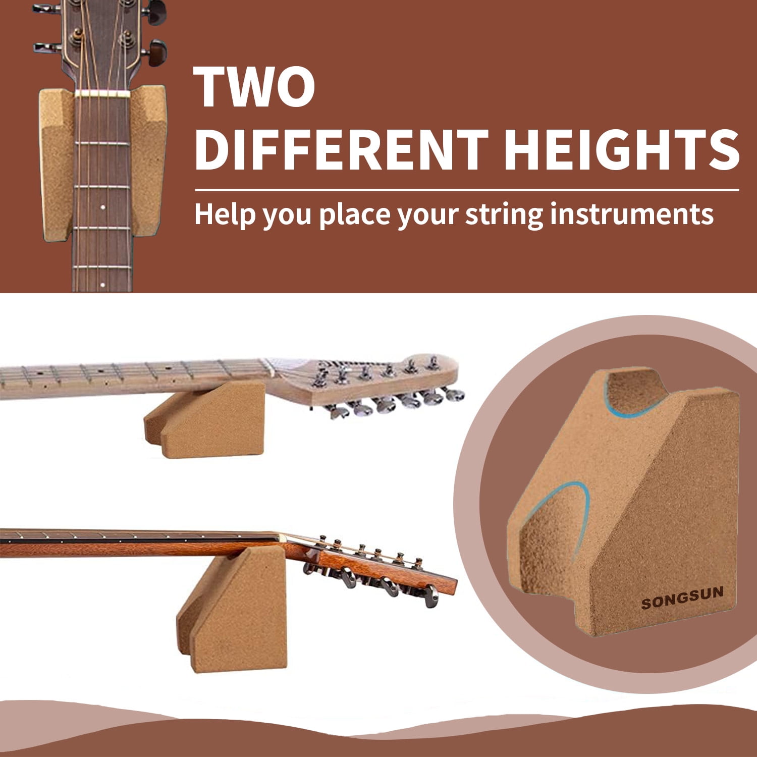 Guitar Neck Support Pillow - Universal Instrument Cradle for Guitar, Violin, Ukulele, Banjo, Mandolin Repair & Maintenance, Ergonomic Workstand Tool with Non-Slip Base for Luthiers & Musicians