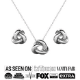 thumbnail image 3 of Cate & Chloe Ashley 18k White Gold Plated Knot Jewelry Set, Gift for Women, 3 of 10