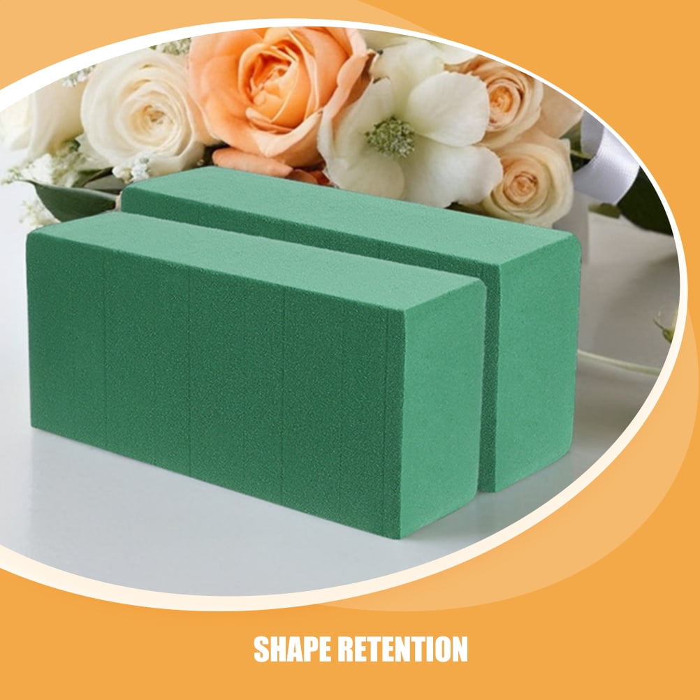 LOLIPPYY 7-Piece Green Floral Foam Blocks for Wedding Flower Arrangements with Water Retention and Secure Hold