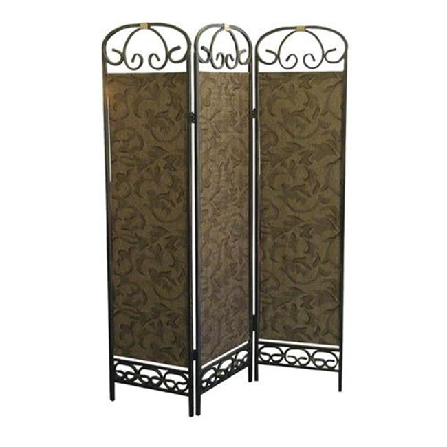 3Panel Room Divider Antique Gold