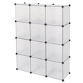 thumbnail image 4 of MINKUROW Large Cube Storage - 13.8 x 13.8 Depth (12 Cubes) Organizer Shelves Clothes Dresser Closet Storage Organizer Cabinet Shelving Bookshelf Toy Organizer,White, 4 of 4