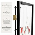 thumbnail image 4 of Oriental Furniture 7 ft. Tall Cherry Blossom Shoji Screen - Black - 3 Panel, 4 of 6