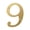 Gold, variant on Deltana RN6-9U15 6" Numbers; Solid Brass; Satin Nickel Finish