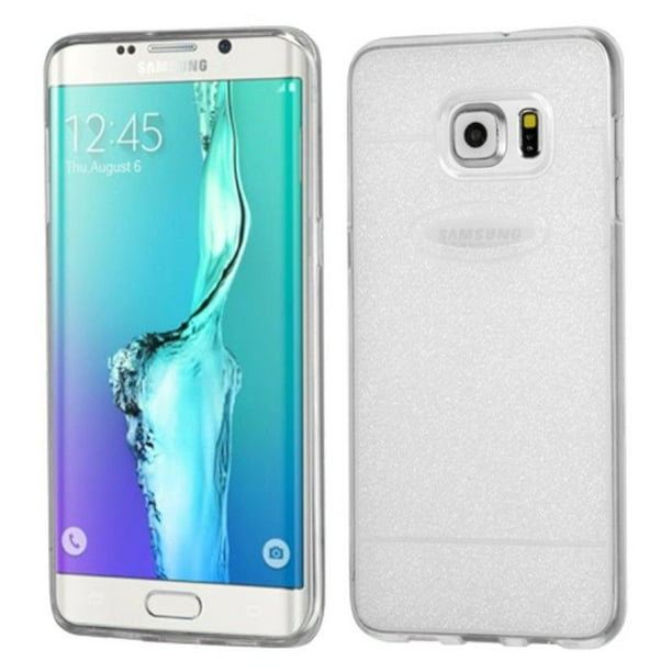 Insten Rubber Cover Case for Galaxy S6 Edge Plus - Clear -