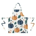 thumbnail image 2 of Fall Leaves Pumpkin Apron-Garden Aprons for Women with Pockets-Cotton Linen Waterproof Kitchen Cooking Gardening Aprons Adjustable for Kitchen,Cooking,BBQ and Salon 33"x27", 2 of 7