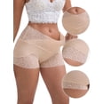 thumbnail image 3 of DARING DIVA Women's Lace Seamless Tummy Control Hip Lifting Panties S Apricot, 3 of 6