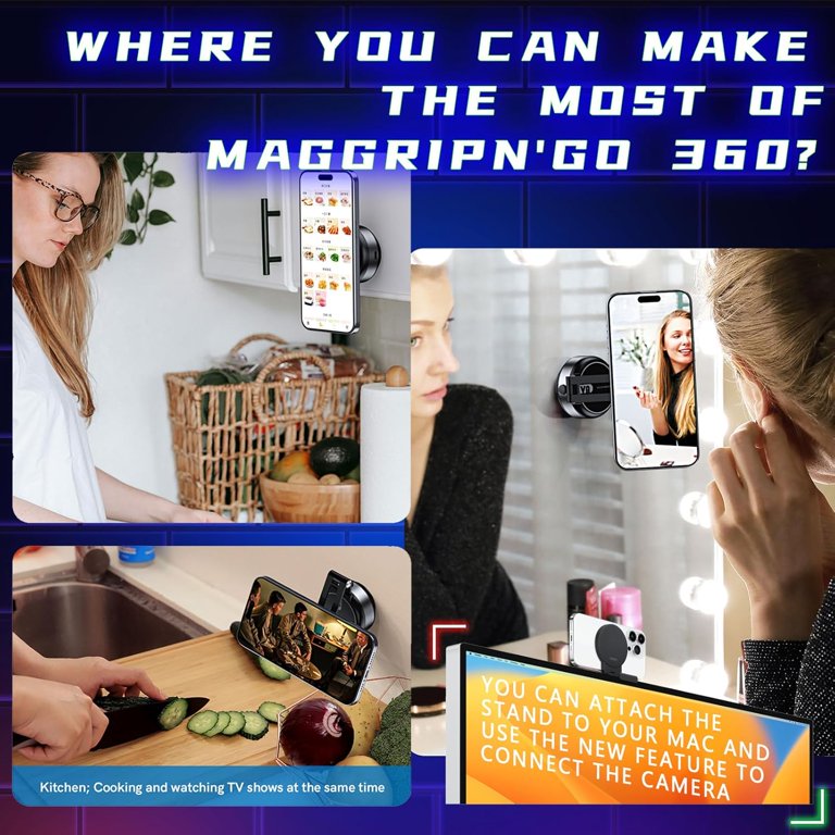 Maggrip Pro 360 2.0, Mag Grip Pro 360, Nixie Maggrip Pro 360 2.0, 2025 New Electric Vacuum Magnetic Suction Car Phone Mount Upgraded (black) I.1477134901