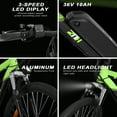 thumbnail image 5 of Electric Bike 350W Electric Mountain Bike 21-Speed Shifter Adult Ebike for Men Women 36V/10Ah Battery with 3 Working Models, Green, 5 of 10