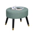 thumbnail image 2 of Allora Mid Century Ottoman Stool in Mint Green, 2 of 3