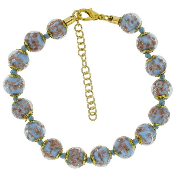 GlassOfVenice Murano Glass Sommerso Bracelet - Periwinkle