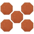 thumbnail image 1 of Furnish My Place Modern Plush Solid Orange Color Rug - Pets and Kids Friendly Rug, Indoor/Outdoor Mat, Area Rugs Great for Kids, Pets, Event, Wedding, Living Room, Made in USA, 3' Octagon - Set of 5, 1 of 12