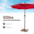 thumbnail image 6 of Gymax Square Weighted Patio Umbrella Base Stand 50 lbs Outdoor w/ 3 Adapters, 6 of 10