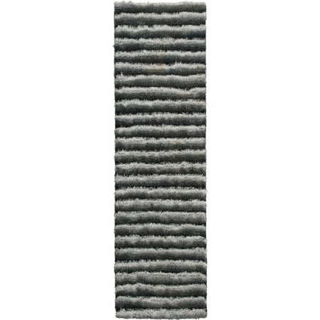 Nourison Urban Safari Shag Runner Rug, Chinchilla, 2'3