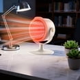 thumbnail image 2 of VENTORA Desktop Ceramic Space Heater, Portable Fast‑Heating Oscillating Heater Fan, Smart Thermostat Quiet Operation Under 45dB, Overheat & Tip‑Over Auto Shut‑Off for Home Office Bedroom, 2 of 8