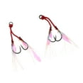 thumbnail image 1 of koolsoo 2pcs Strong Assist Hooks for Vertical Speed Jigs, Butterfly Jigs, Flat Fall Jigs 13, 1 of 8