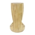 thumbnail image 5 of Christopher Knight Home 26.5" Natural Wood Grain Round Hollow MGO Outdoor Side Table with Wide Base, Natural, 5 of 6