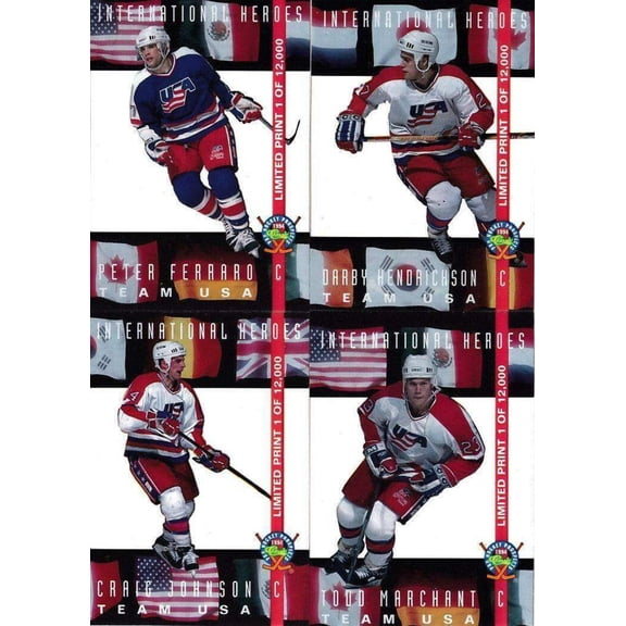 4 1994 Classic Pro hockey Prospects US team insert cards Todd Marchant