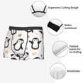 thumbnail image 3 of Sikiie Colorful Hearts Penguin Print Men's Boxer Briefs, Elastic Waistband Boxer Briefs Leggings-Large, 3 of 5