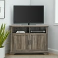 thumbnail image 3 of Walker Edison Two-Door Corner TV Stand for TVs up to 48", Grey Wash, 3 of 11