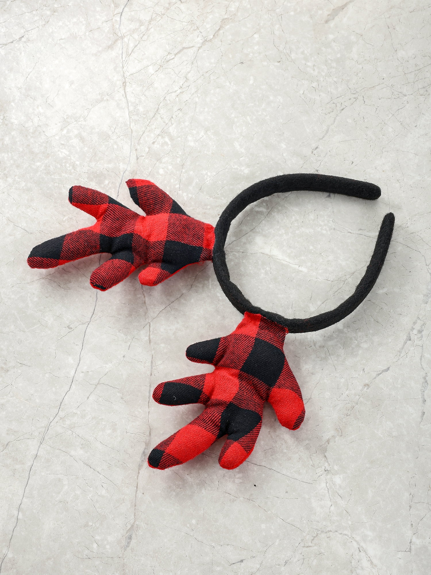 Holiday Time Buffalo Plaid Reindeer Antler Headband, 1 Piece