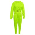 thumbnail image 4 of JIAYUE Women Set Corset‑Style Hooded Sweatshirt Elastic Drawstring Jogger Pants 2 Piece Outfit for Morning Walks, 4 of 4
