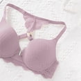 thumbnail image 4 of Bras for Women Front Closure Lace Racerback Style,Supportive No Underwire Bras Push Up Bralettes, 4 of 5