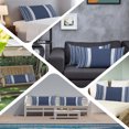 thumbnail image 5 of Vintage Navy Blue Striped Body Pillow Cover, Pillowcase Protectors with Zipper, Breathable Decorative Throw Pillow Case Cover, Farmhouse Modern Stripes Boho Pillow Shams for Couch Sofa 20x54Inch, 5 of 9